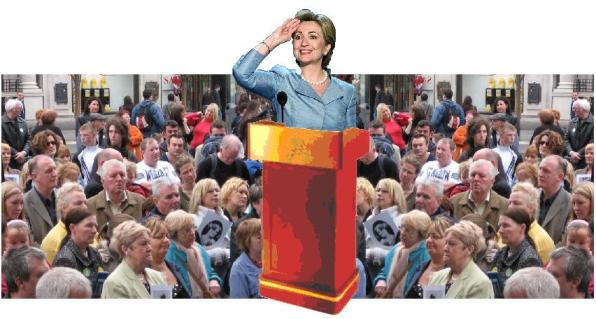 Senator Clinton Bids Farewell to her Troops