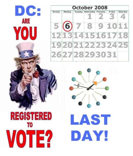 DC Voter Registration -- Last Day!